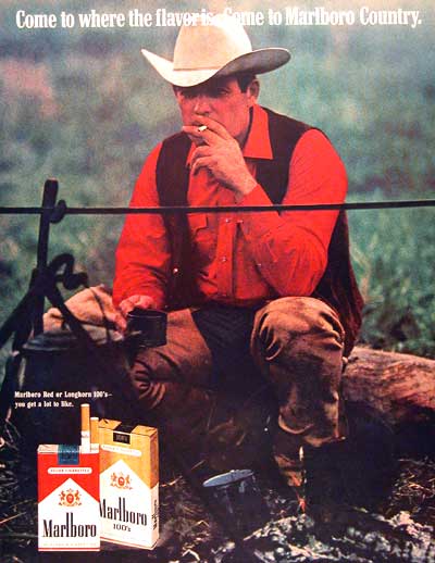 Реклама Marlboro 1970-х годов.