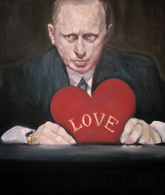 Путин в произведениях западных художников