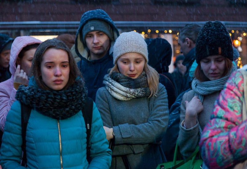 Акции памяти погибших в Кемерово в разных городах России