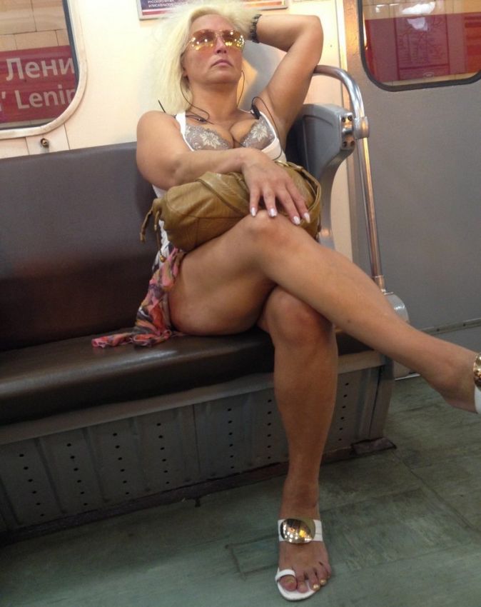 Nylon glasses anal subway