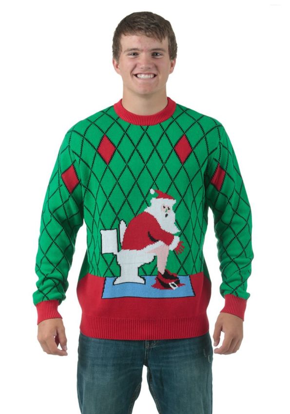 Рождественские свитера с отвязным Сантой