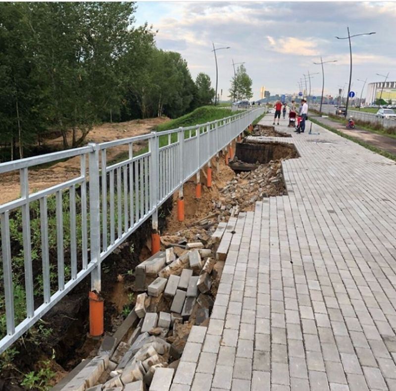 В Нижнем Новгороде развалилась построенная к ЧМ-2018 набережная 